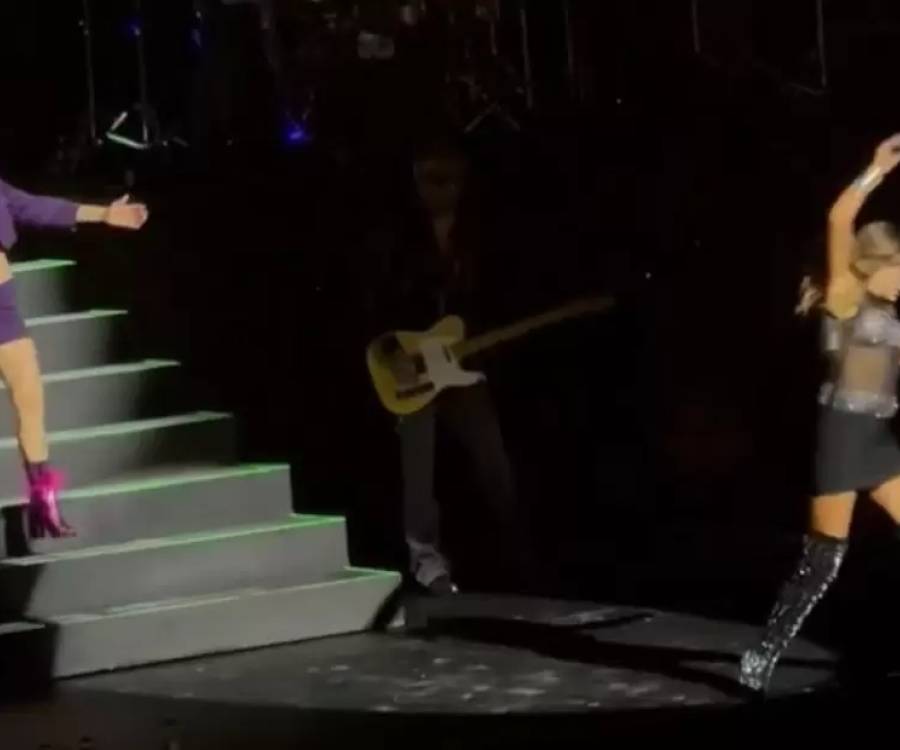 Fuerte caída de Catherine Fulop en el show de Erreway: 