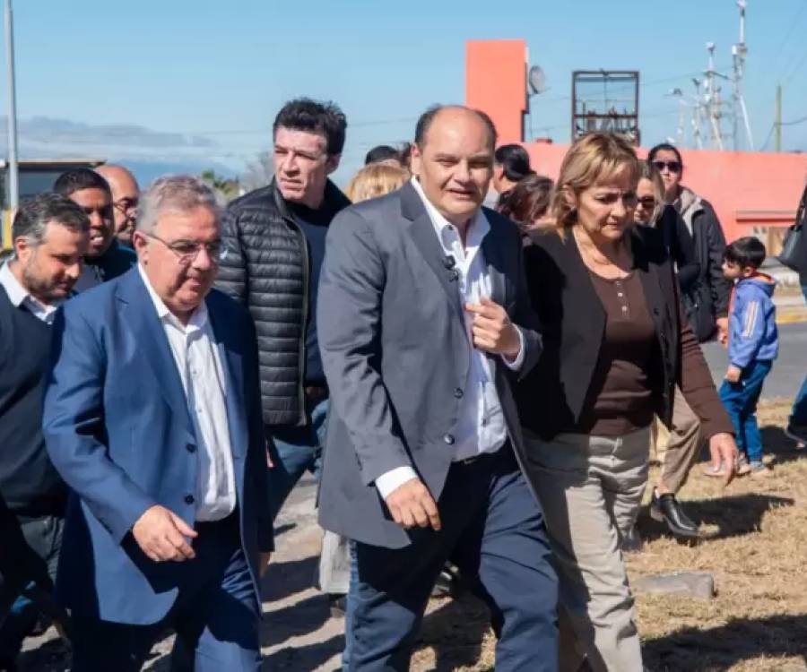 Jalil y Saadi supervisaron la obra de repavimentación en la avenida Gobernador Correa