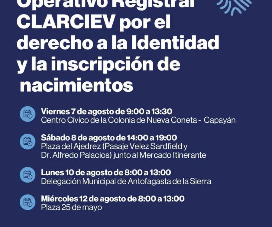 El Registro Civil de Catamarca se suma a la campaña regional por el derecho a la identidad