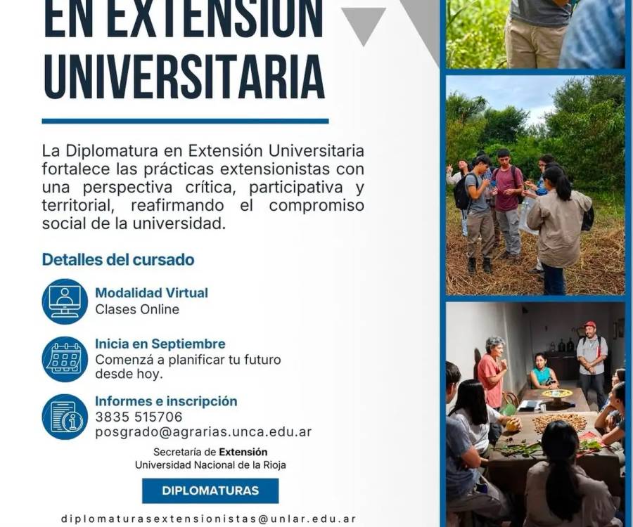 Abren las inscripciones para la Diplomatura en Extensión Universitaria dictada por la UNCA y la UNLaR
