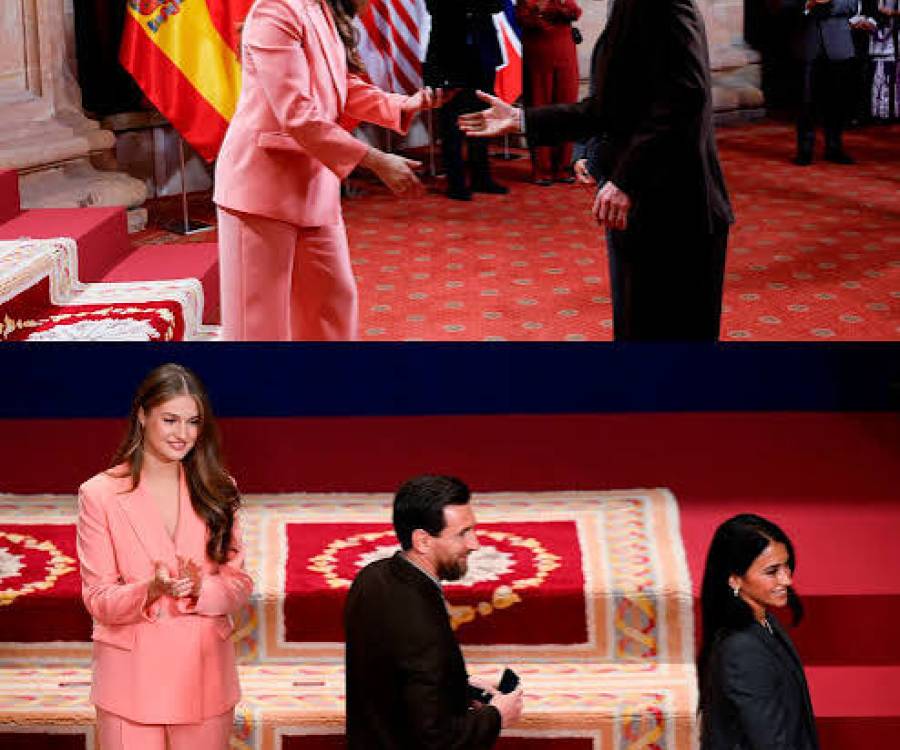 Messi fue recibido por la princesa Leonor antes de recibir el Premio Princesa de Asturias